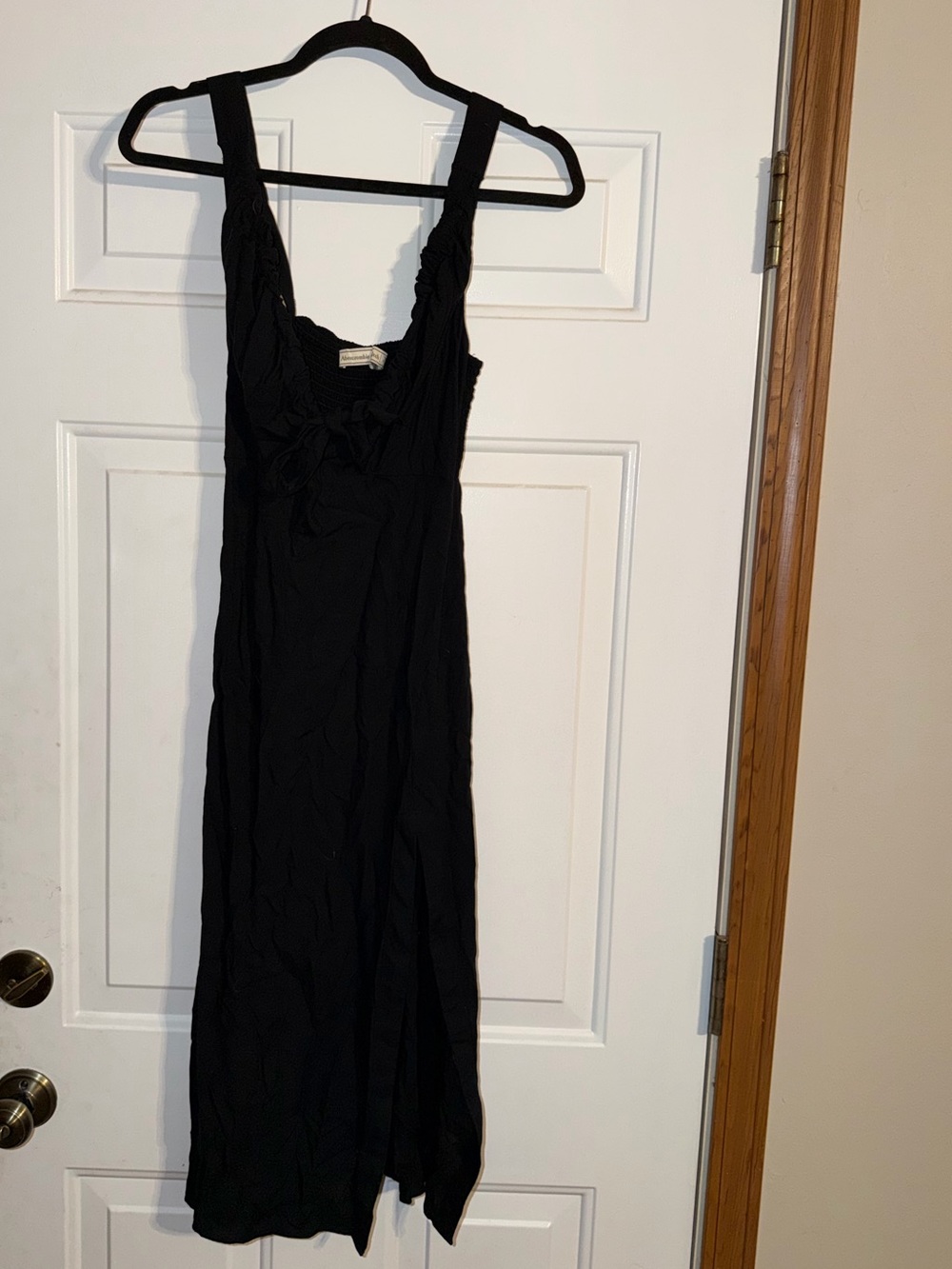 Abercrombie & Fitch Black Smocked Bodice Dress